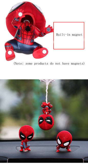 Figurka Disney Spiderman Kawaii Bobblehead - dekoracja biurka, samochodu i ściany, idealna jako prezent dla dziecka - Wianko - 9