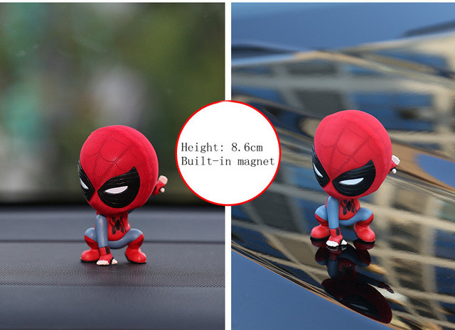 Figurka Disney Spiderman Kawaii Bobblehead - dekoracja biurka, samochodu i ściany, idealna jako prezent dla dziecka - Wianko - 3