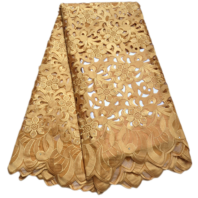 Szwajcarska koronka bawełniana z Nigerii - suche tkaniny na suknię ślubną 2020 - Wianko - 18