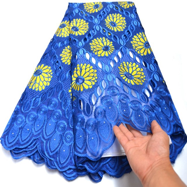 Szwajcarska koronka bawełniana z Nigerii - suche tkaniny na suknię ślubną 2020 - Wianko - 29