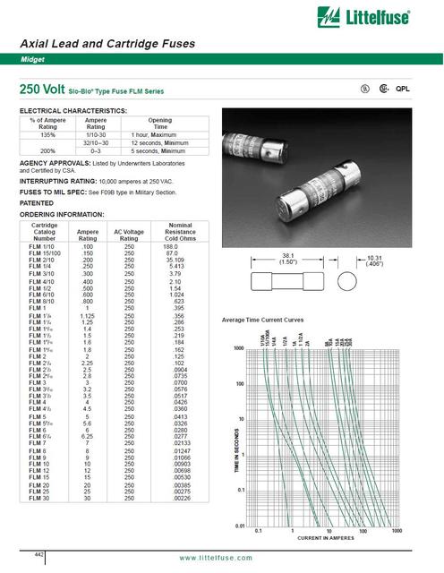 Bezpiecznik Netlon 10A250V FLM 10A Littelfuse 10*38 opóźnienie, 5 sztuk - Wianko - 1