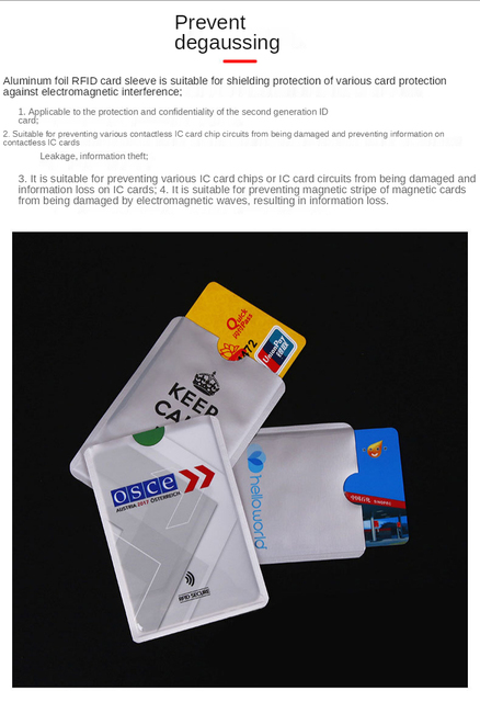 Etui na karty bankowe RFID z blokadą czytnika, 10 sztuk, metalowe - Wianko - 5