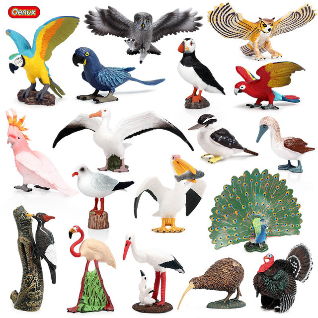 Figurka oryginalnego turkawskiego orła papugi Flamenco PVC Action Figures - edukacyjna zabawka dla dzieci - Wianko - 1