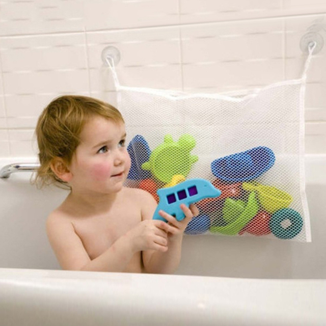 Zabawki do kąpieli dla niemowląt - torba siatkowa z mocnymi przyssawkami - Wianko - 1