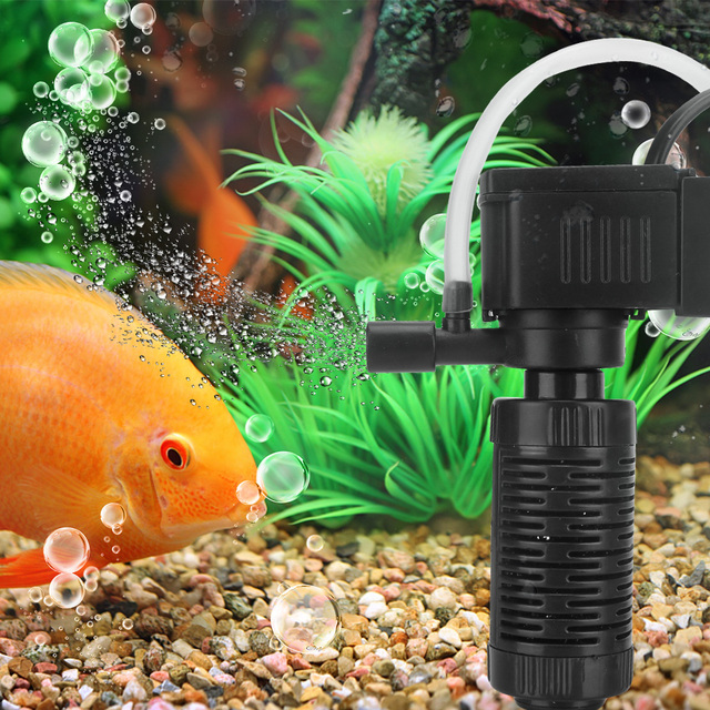 Filtr do akwarium 3 w 1 Fish Tank Mini - natlenienie, zbiornik na ryby, filtracja wody - Wianko - 12