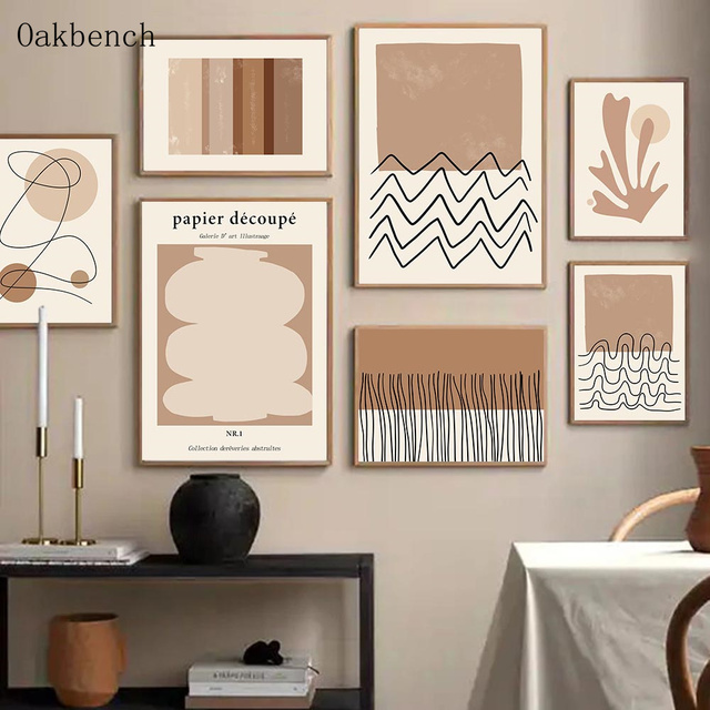 Plakat artystyczny Abstrakcyjna Geometria Boho Line do dekoracji salonu - Wianko - 2