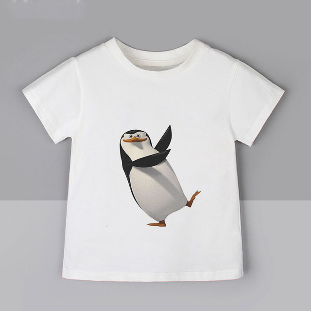 Koszulka dziecięca z motywem pingwinów - lato, topy dla chłopców i dziewczyn, biały, moda Kawaii, rozmiar 0 - Wianko - 14