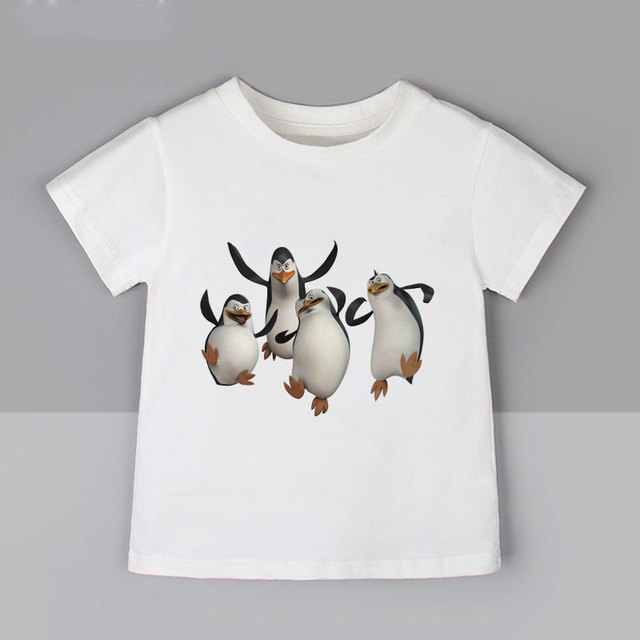 Koszulka dziecięca z motywem pingwinów - lato, topy dla chłopców i dziewczyn, biały, moda Kawaii, rozmiar 0 - Wianko - 11