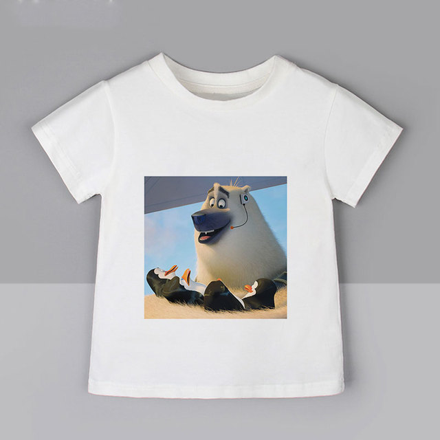 Koszulka dziecięca z motywem pingwinów - lato, topy dla chłopców i dziewczyn, biały, moda Kawaii, rozmiar 0 - Wianko - 6