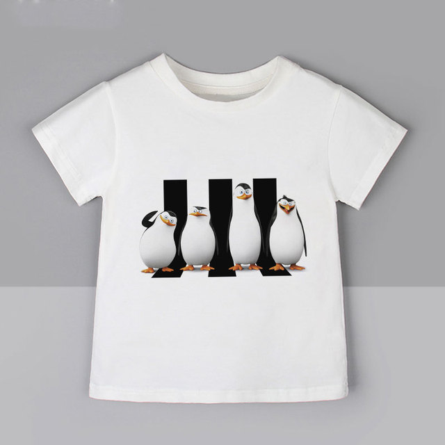 Koszulka dziecięca z motywem pingwinów - lato, topy dla chłopców i dziewczyn, biały, moda Kawaii, rozmiar 0 - Wianko - 12