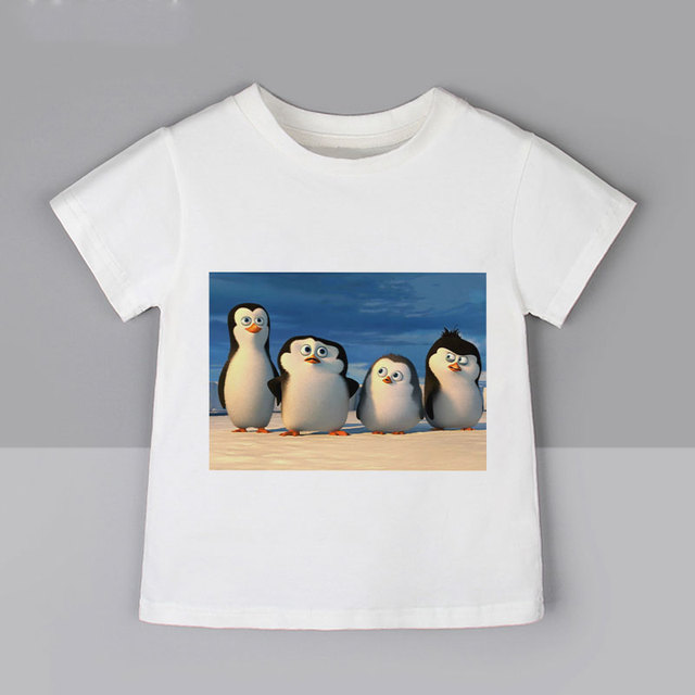 Koszulka dziecięca z motywem pingwinów - lato, topy dla chłopców i dziewczyn, biały, moda Kawaii, rozmiar 0 - Wianko - 10