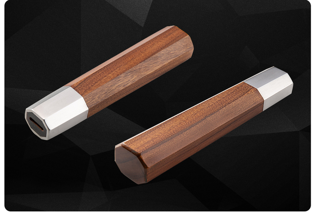 Japoński nóż szefa kuchni z drewnianym uchwytem – ekologiczne i naturalne akcesorium do tworzenia noży w stylu afrykańskim o ośmiobocznej konstrukcji - Wianko - 10