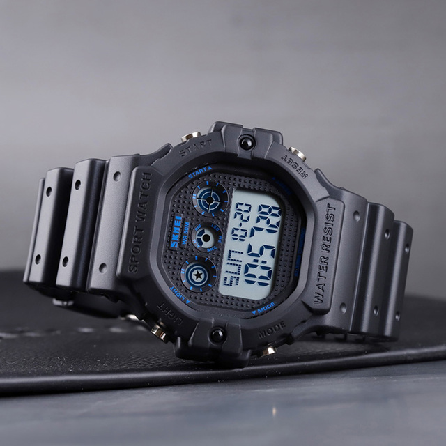 Zegarek sportowy SKMEI męski LED cyfrowy 2 czas alarm chronometr - Wianko - 11