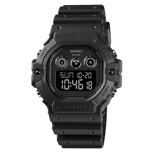 Zegarek sportowy SKMEI męski LED cyfrowy 2 czas alarm chronometr - Wianko - 1