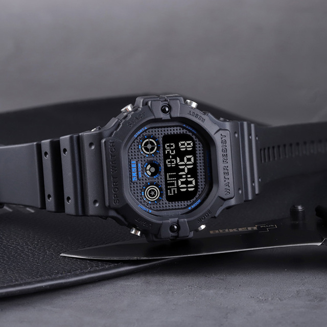 Zegarek sportowy SKMEI męski LED cyfrowy 2 czas alarm chronometr - Wianko - 12