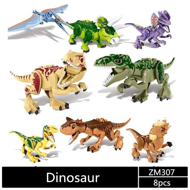 Zestaw Klocków Park Jurassic Świat - 80szt. Pterozaur, Triceratops, Indomirus, T-rex (YG77001/YG77021/YG77070) - Wianko - 11