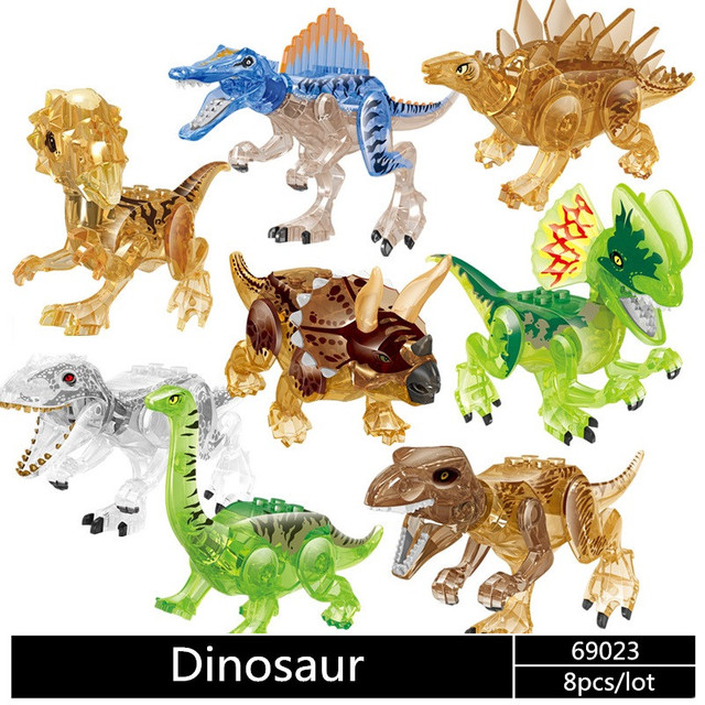 Zestaw Klocków Park Jurassic Świat - 80szt. Pterozaur, Triceratops, Indomirus, T-rex (YG77001/YG77021/YG77070) - Wianko - 3