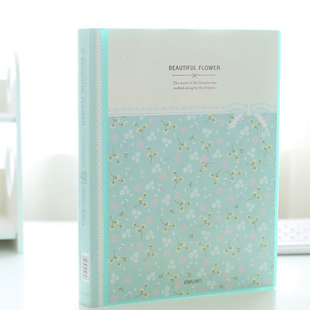 Folder A4 składany z kwiatowym wzorem, 40 stron, uchwyt na dokumenty - Wianko - 5