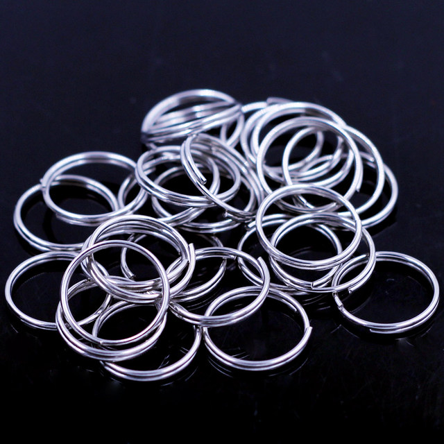 100 sztuk podwójne pętle dzielone pierścienie stop okrągły srebrny Tone 16mm dla naszyjników i biżuterii DIY - Wianko - 5
