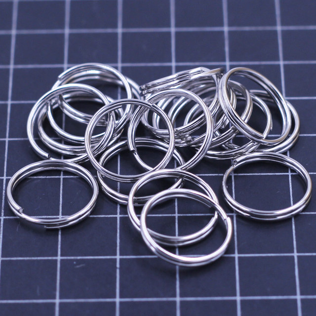 100 sztuk podwójne pętle dzielone pierścienie stop okrągły srebrny Tone 16mm dla naszyjników i biżuterii DIY - Wianko - 2