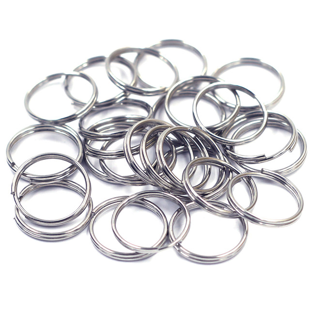 100 sztuk podwójne pętle dzielone pierścienie stop okrągły srebrny Tone 16mm dla naszyjników i biżuterii DIY - Wianko - 1