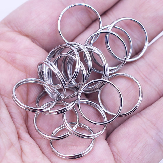 100 sztuk podwójne pętle dzielone pierścienie stop okrągły srebrny Tone 16mm dla naszyjników i biżuterii DIY - Wianko - 3