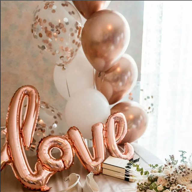 Różowe Złoto Srebro Folio Balon Litery Bride To Be - Akcesoria Na Wieczór Panieński, Zaręczyny i Ślub - Wianko - 2