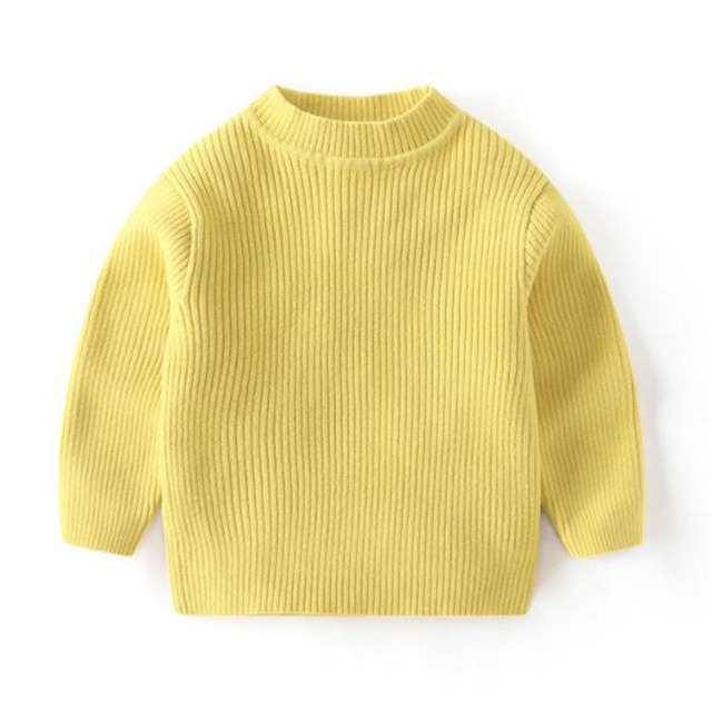 Sweter dzianinowy z długim rękawem dla dzieci - 1-7 lat, w jednolitym kolorze, męski i żeński - Wianko - 14