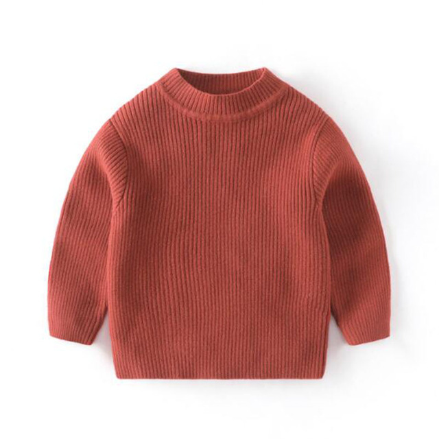 Sweter dzianinowy z długim rękawem dla dzieci - 1-7 lat, w jednolitym kolorze, męski i żeński - Wianko - 7