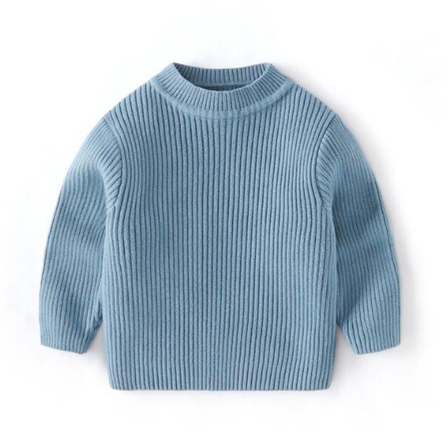 Sweter dzianinowy z długim rękawem dla dzieci - 1-7 lat, w jednolitym kolorze, męski i żeński - Wianko - 13