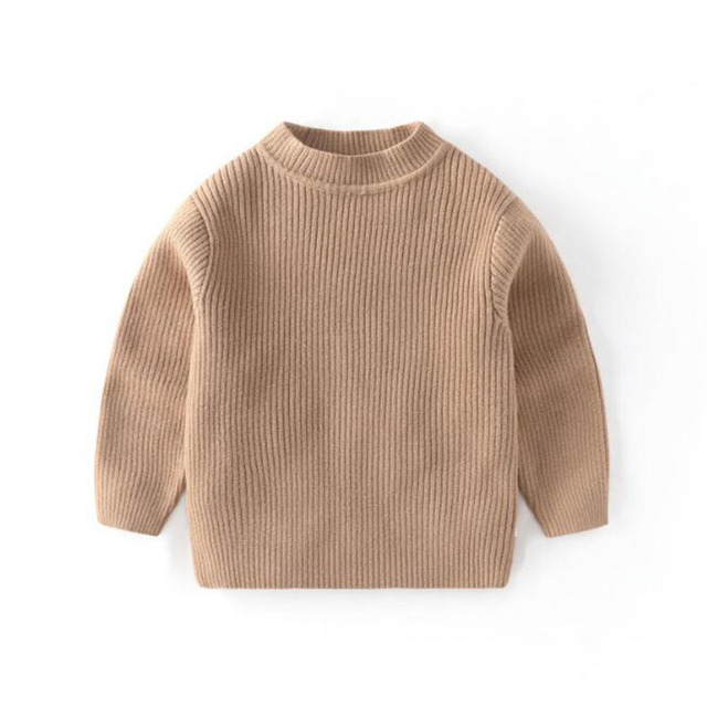 Sweter dzianinowy z długim rękawem dla dzieci - 1-7 lat, w jednolitym kolorze, męski i żeński - Wianko - 18
