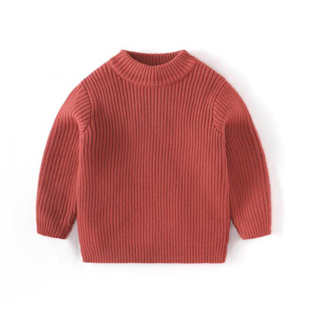 Sweter dzianinowy z długim rękawem dla dzieci - 1-7 lat, w jednolitym kolorze, męski i żeński - Wianko - 8