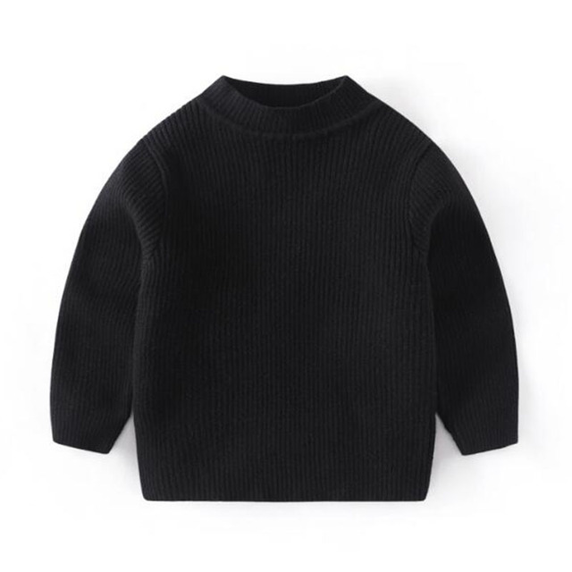 Sweter dzianinowy z długim rękawem dla dzieci - 1-7 lat, w jednolitym kolorze, męski i żeński - Wianko - 6