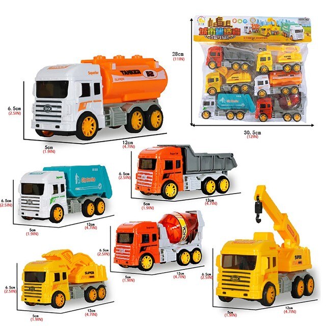 Zestaw zabawki ciężarówki Monstere samochodzik Diecast dla dzieci - model koparki, urządzenie inżynieryjne do wczesnej edukacji - Wianko - 8