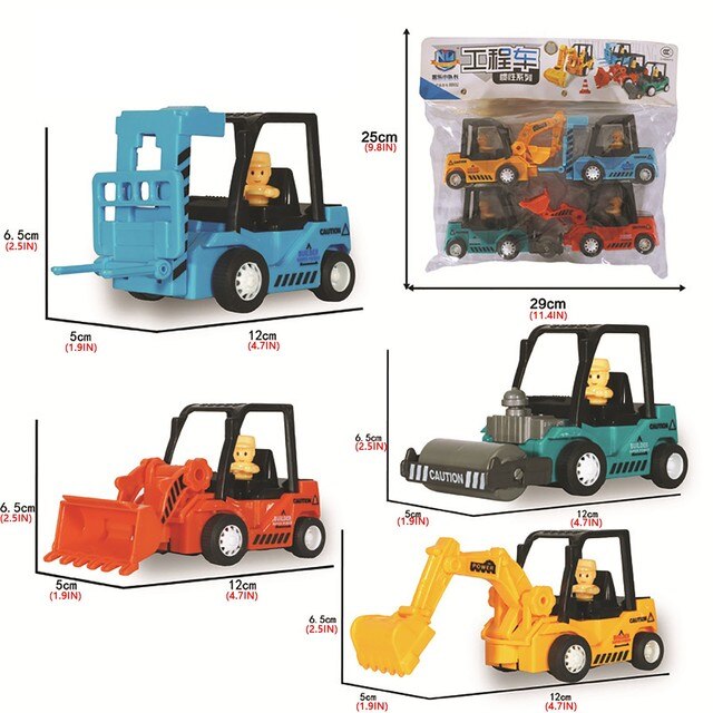 Zestaw zabawki ciężarówki Monstere samochodzik Diecast dla dzieci - model koparki, urządzenie inżynieryjne do wczesnej edukacji - Wianko - 6