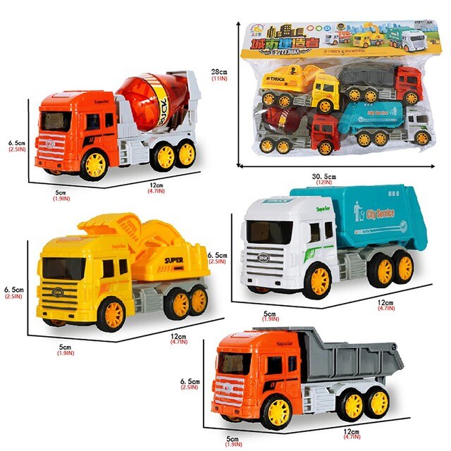 Zestaw zabawki ciężarówki Monstere samochodzik Diecast dla dzieci - model koparki, urządzenie inżynieryjne do wczesnej edukacji - Wianko - 7