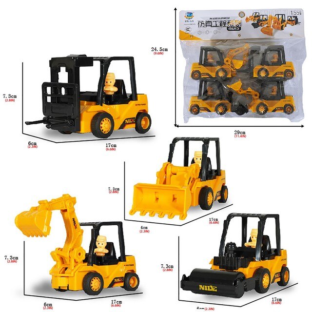 Zestaw zabawki ciężarówki Monstere samochodzik Diecast dla dzieci - model koparki, urządzenie inżynieryjne do wczesnej edukacji - Wianko - 9