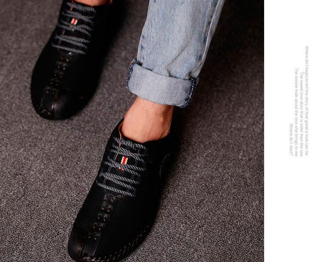 Męskie trampki Valstone Vintage - ręcznie wykonane niskie buty odkryte, stylowe mokasyny retro - Wianko - 11