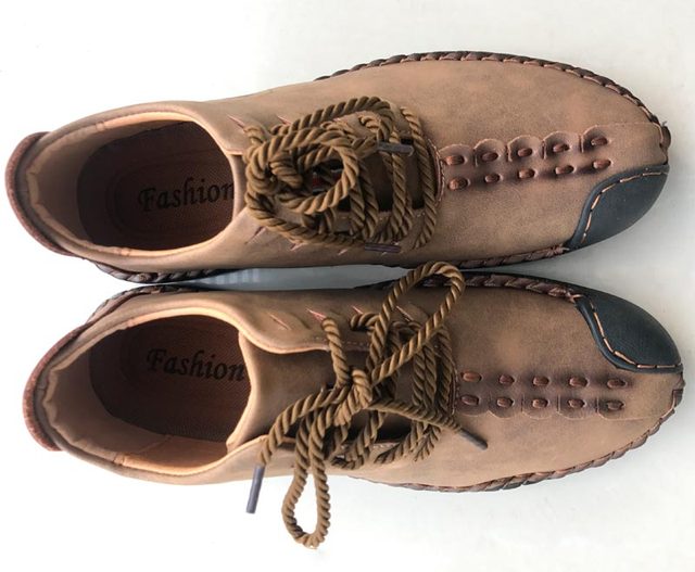 Męskie trampki Valstone Vintage - ręcznie wykonane niskie buty odkryte, stylowe mokasyny retro - Wianko - 7
