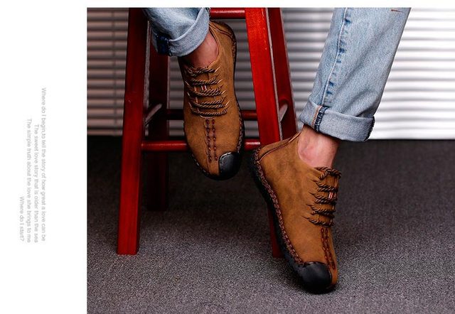 Męskie trampki Valstone Vintage - ręcznie wykonane niskie buty odkryte, stylowe mokasyny retro - Wianko - 9