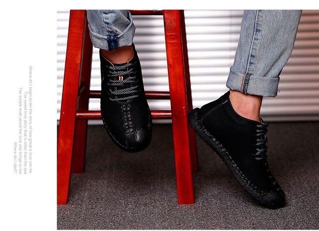 Męskie trampki Valstone Vintage - ręcznie wykonane niskie buty odkryte, stylowe mokasyny retro - Wianko - 12