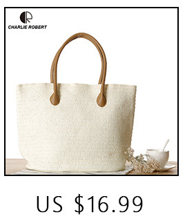 Nowa torba słomiana dla kobiet - ręcznie tkana, letnia torebka ratanowa z uchwytem na plażę, zdobiona kwiatowym motywem - Wianko - 3
