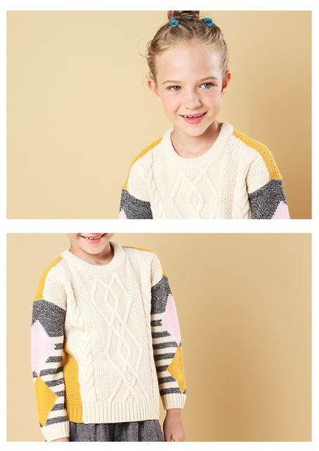 Sweter zimowy dla dziewczynek, długie rękawy, dziecięca moda, dzianina bawełniana, idealny na jesień - Wianko - 32