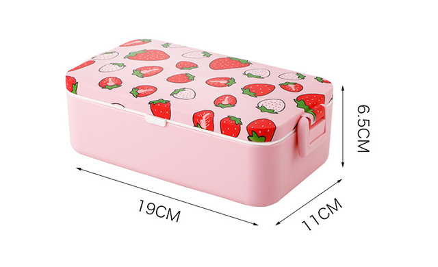 Pudełko Lunchbox ze stali nierdzewnej, różowe, izolowane, pojemnik Bento, do pracy, szkoły i pikników - Wianko - 14