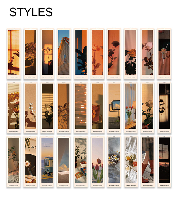 30 sztuk zestaw zakładki do książek Ins stylowe ciepłe serie kreatywne konto ręczne DIY - Wianko - 3