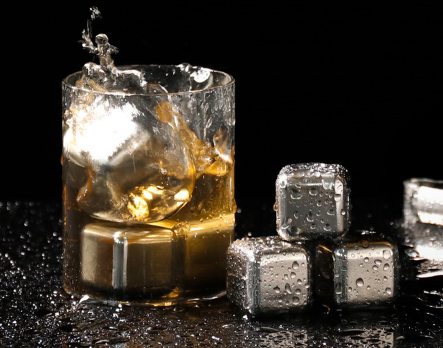 Zamrażarka do kostek lodu 304 ze stali nierdzewnej - schładza napoje i whisky - Wianko - 1