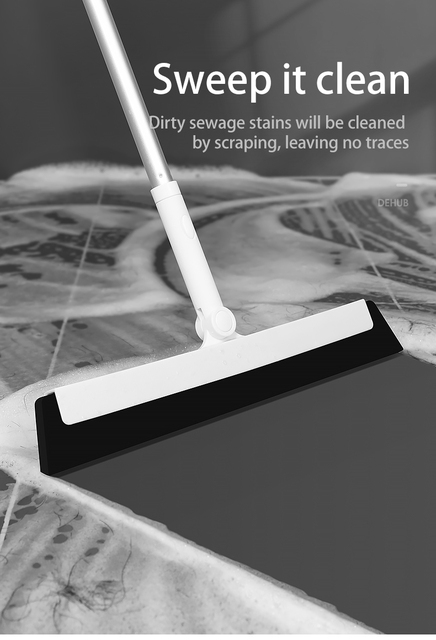 Magiczny mop regulowany EVA do oczyszczania gospodarstwa domowego, 180° obrotowa miotła z miękkim włosiem - do łazienki, szklanych okien, podłóg, lusterek i wycieraczek - Wianko - 3