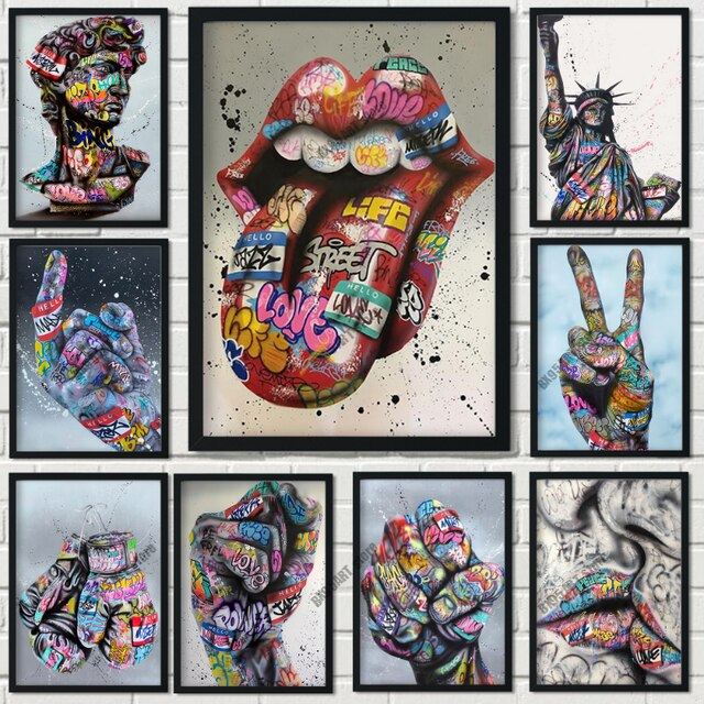 DIY Diamentowa Mozaika Ściany Street Graffiti Lover - Obraz Pełny / Kwadratowy / Okrągły - Hafciarski Zestaw Do Szycia - Dekoracja Pokoju - Wianko - 1