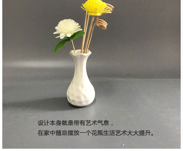 Nowoczesny biały kwiat ceramiczny wazon Art minimalistyczny Indie - Wianko - 21