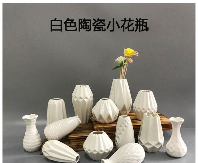 Nowoczesny biały kwiat ceramiczny wazon Art minimalistyczny Indie - Wianko - 10